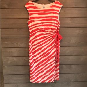 Coral Striped Dress